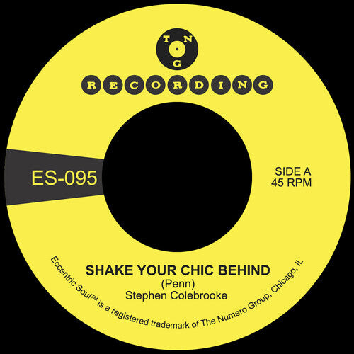 

Сингл 7" Colebrooke, Stephen: Shake Your Chic Behind B/W Stay Away From Music