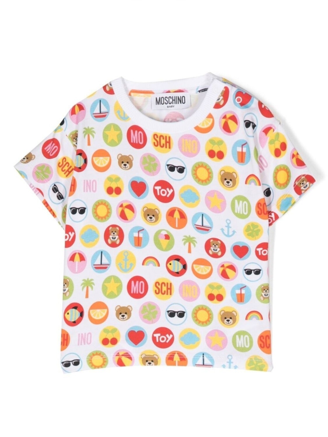 

Moschino Kids футболка с принтом, белый