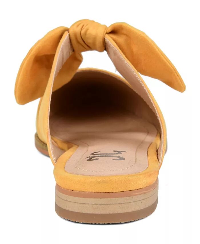 Женские мюли Telulah Bow Slip On Flat Journee Collection, желтый — фото 3