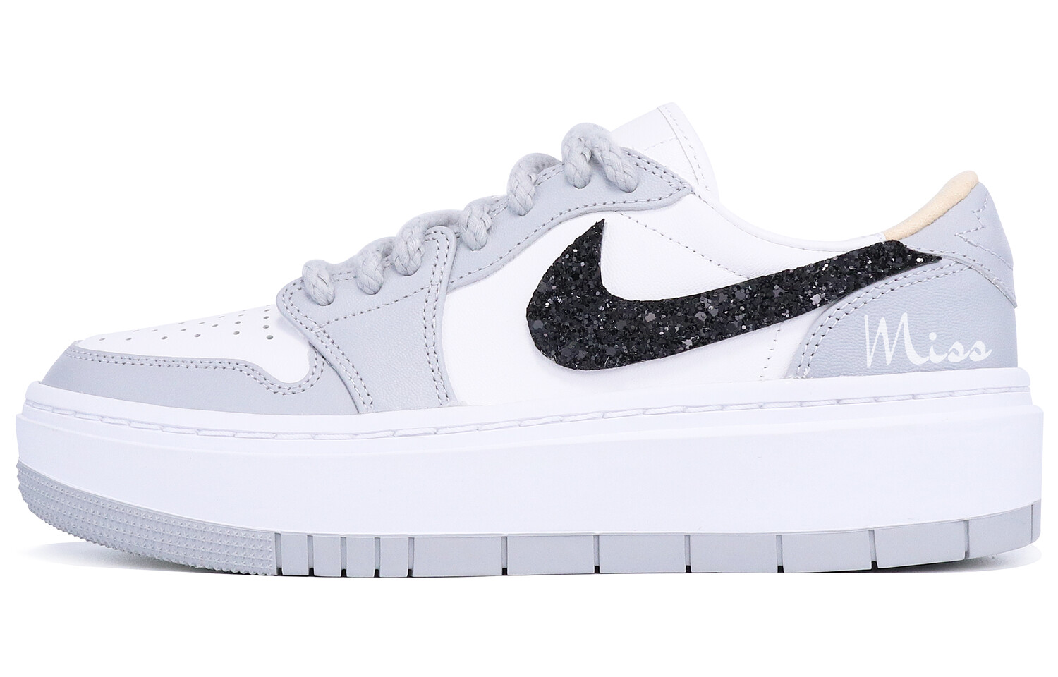 

Кроссовки Air JORDAN 1 Vintage Basketball Shoes Women's Low-Top Gray White Black