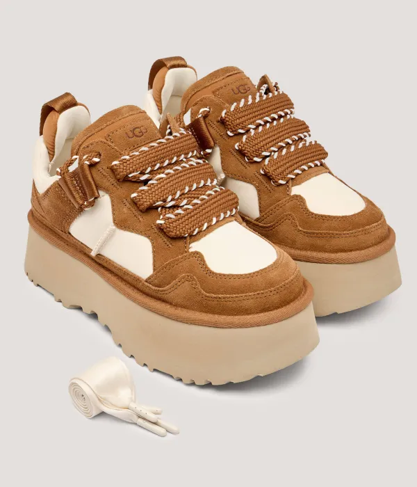 Кожаные кроссовки с астромелем Ugg, коричневый — фото 3
