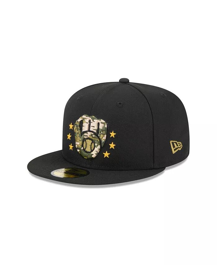 

Мужская черная бейсболка Milwaukee Brewers 2024 Armed Forces Day On-Field 59FIFTY New Era