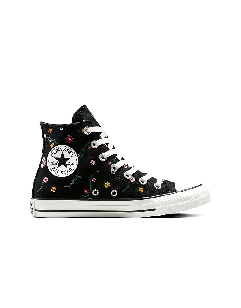 Кеды Converse Chuck Taylor All Star с вышитыми цветами в черном цвете/замороженном асаи/цветке Branch Out