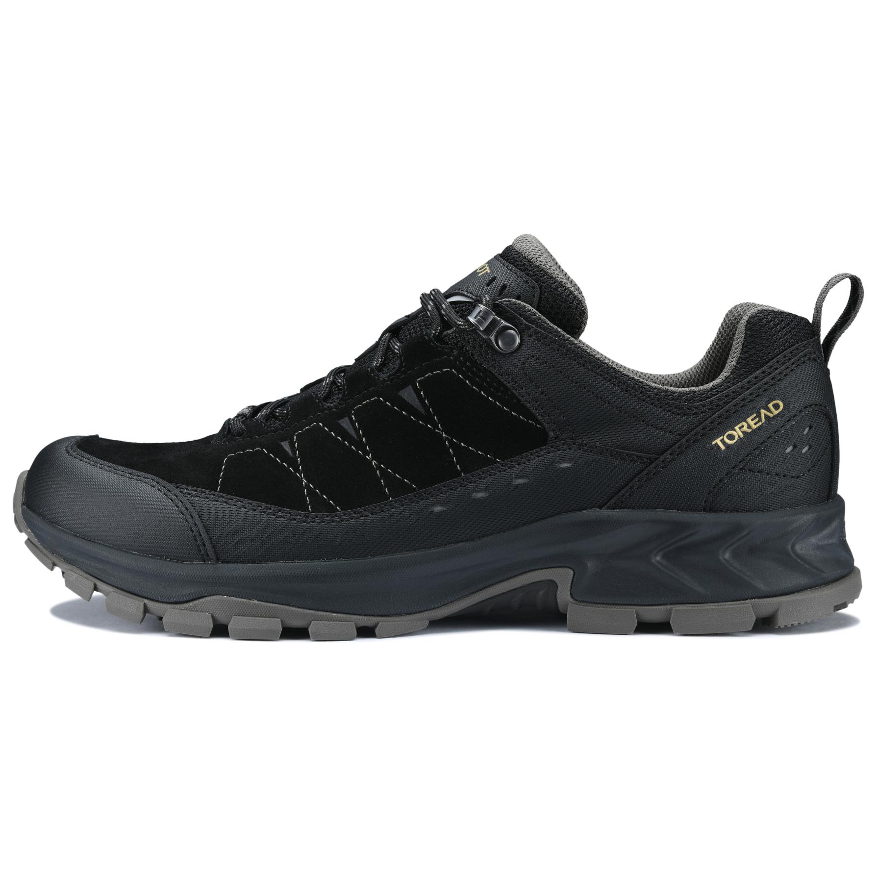 

Антискользящие износостойкие низкие треккинговые ботинки мужские Black TOREAD, черный/грязево-голубой