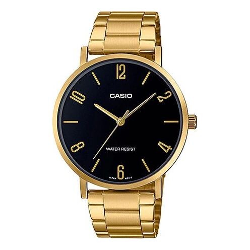 

Часы Casio Dress Classic Minimalistic Analog Watch 'Gold Black', черный