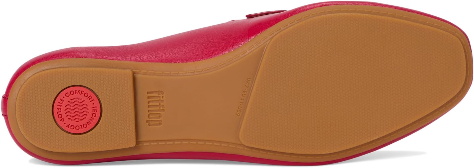 Лоферы FitFlop Delicato Soft Leather Loafers, цвет Redberry — фото 3