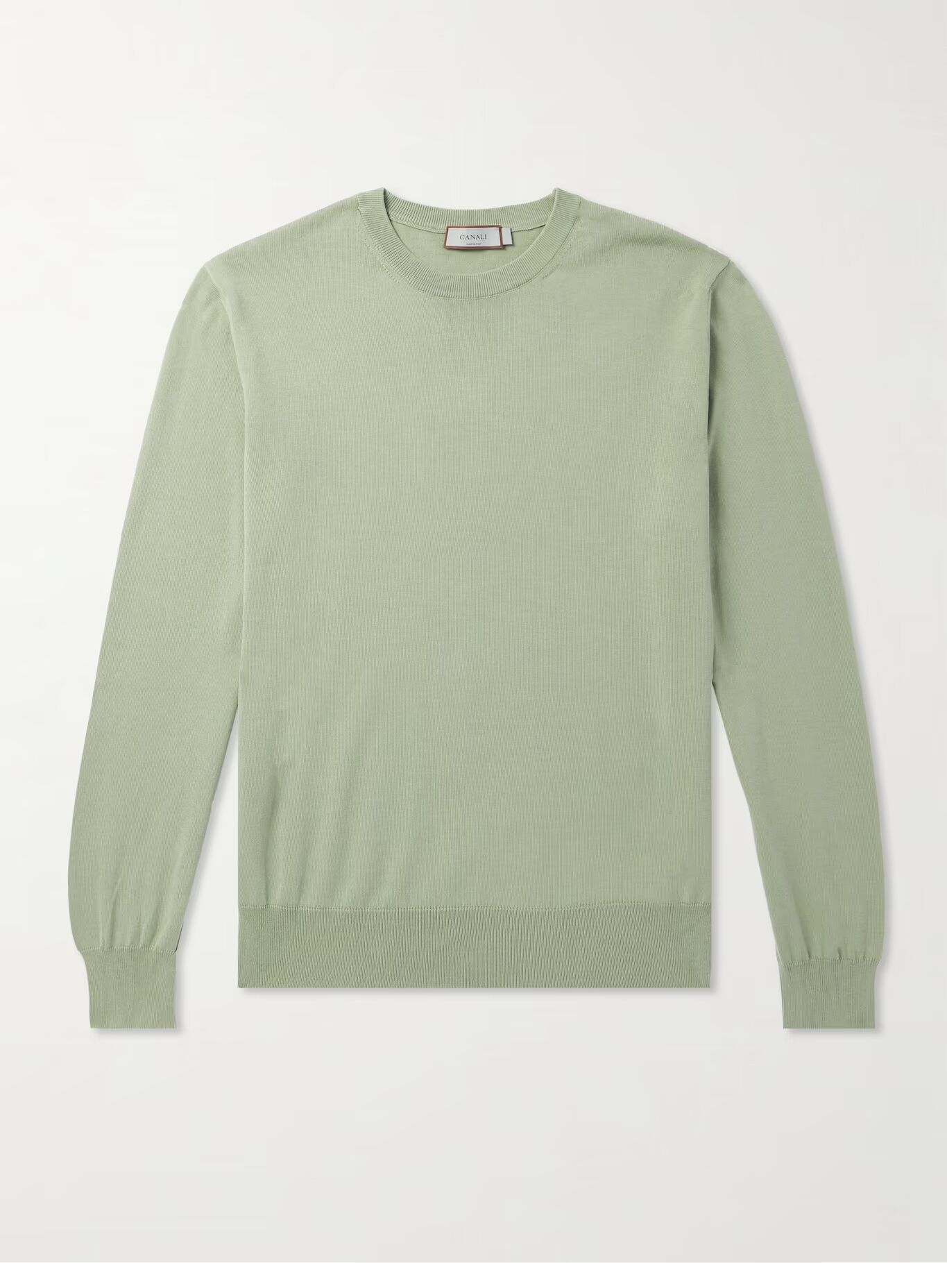 

Хлопковый свитер CANALI, зеленый