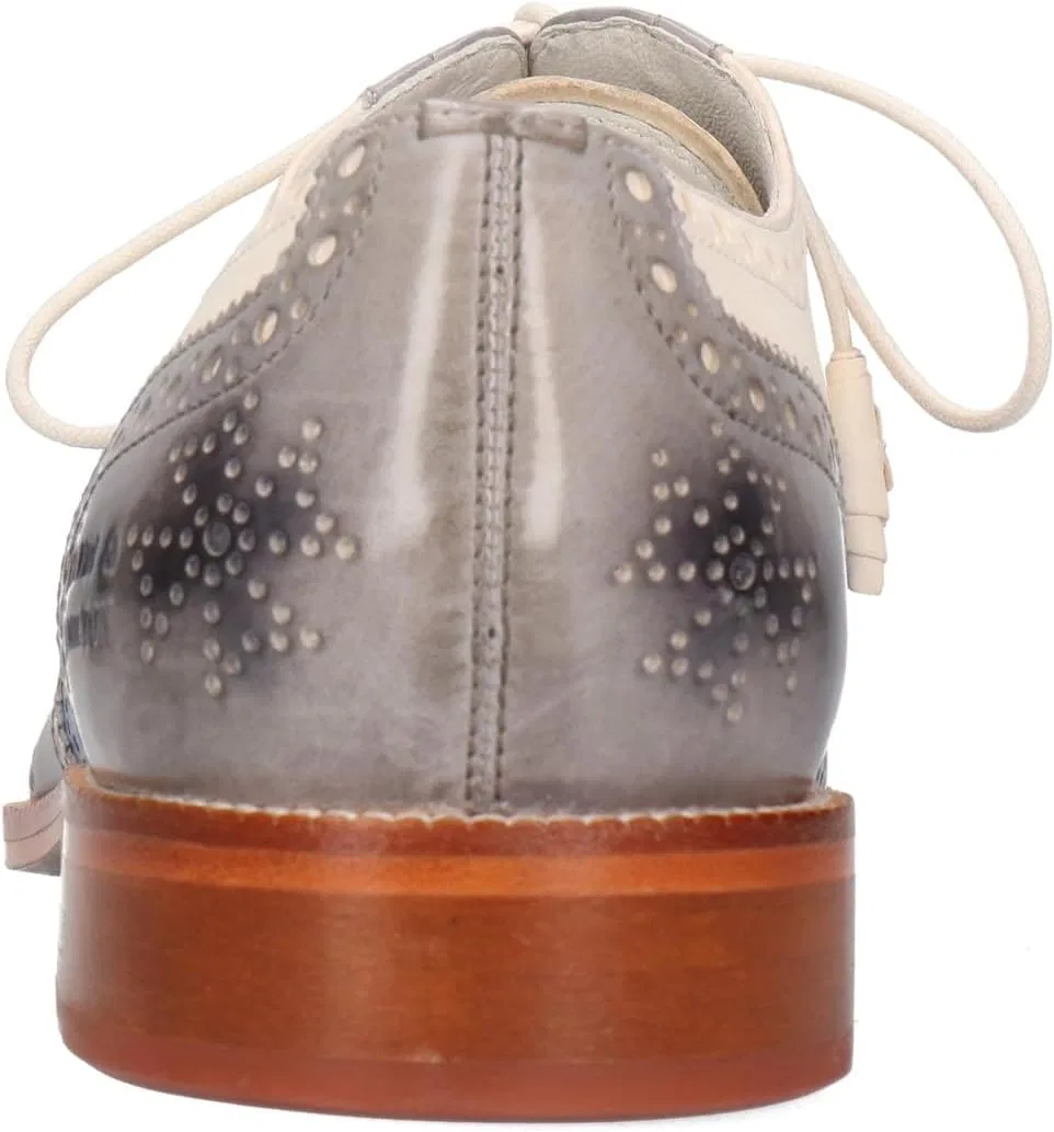 Туфли Melvin & Hamilton Herren Jeff 28 Vegas Pepper White Oxford — фото 4