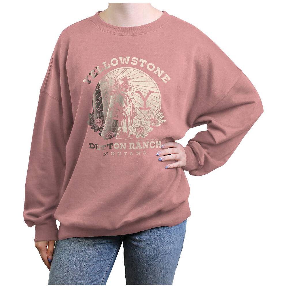 

Флис с графическим рисунком для юниоров Yellowstone Dutton Ranch Montana Licensed Character, цвет Desert Pink