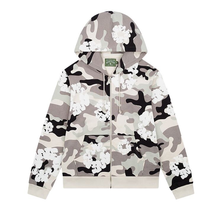 

Худи Denim Tears The Wreath Zip Hoodie White Camo, белый