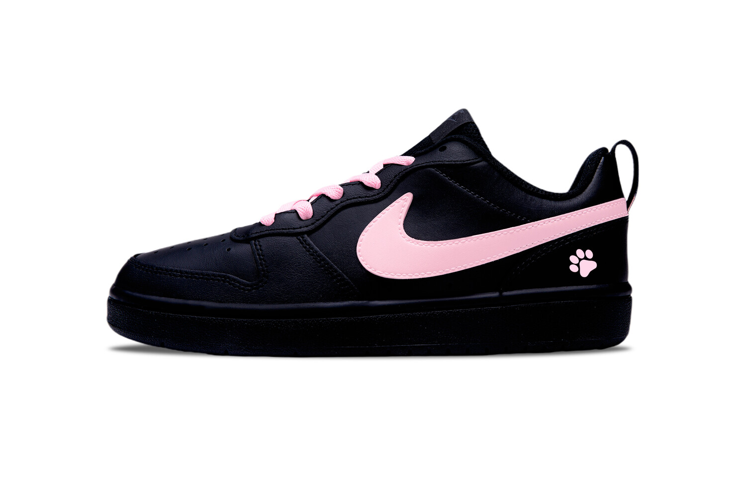 

Кроссовки Nike Court Borough Skateboarding Shoes Women's Low-top Black, черный/розовый