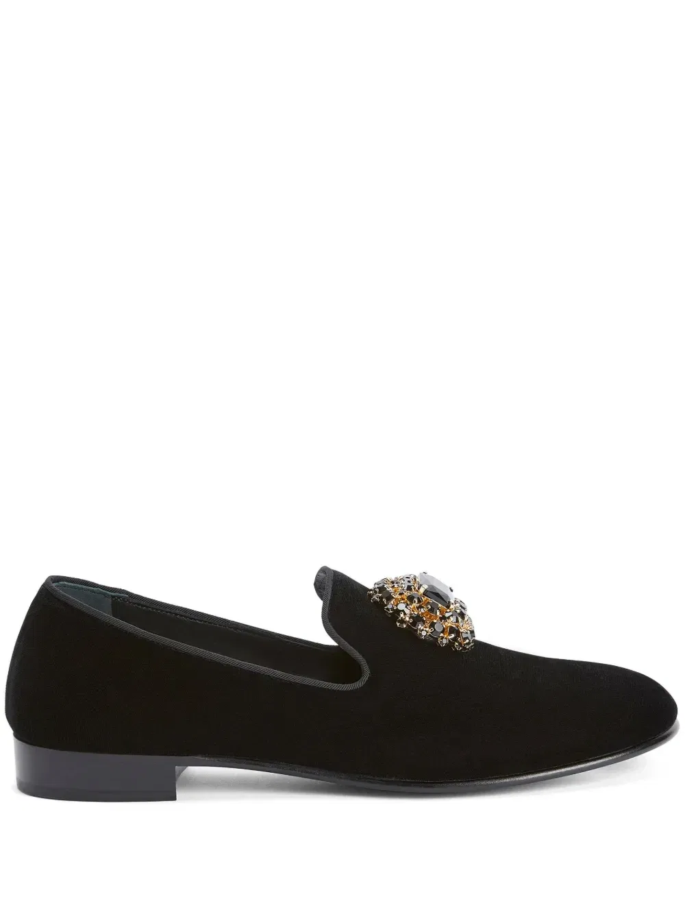 Лоферы Remye со стразами Giuseppe Zanotti, черный