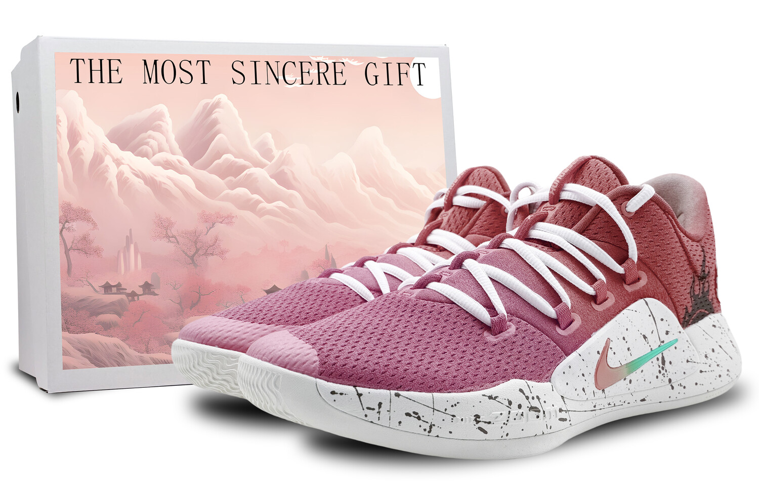 

Баскетбольные кроссовки Hyperdunk X мужские с низким верхом розового цвета Nike