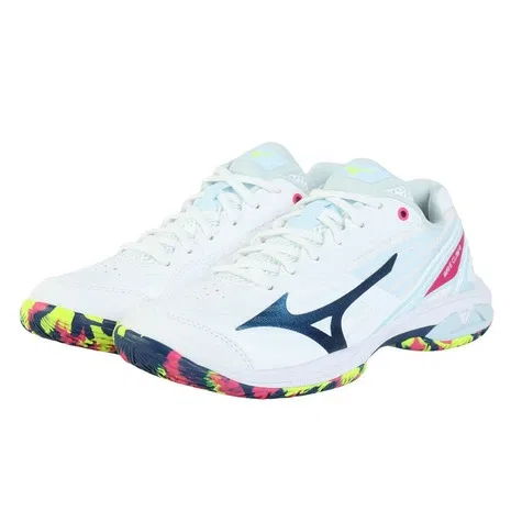 Унисекс кроссовки для бадминтона «Wave Claw 4» от Mizuno, White X Blue