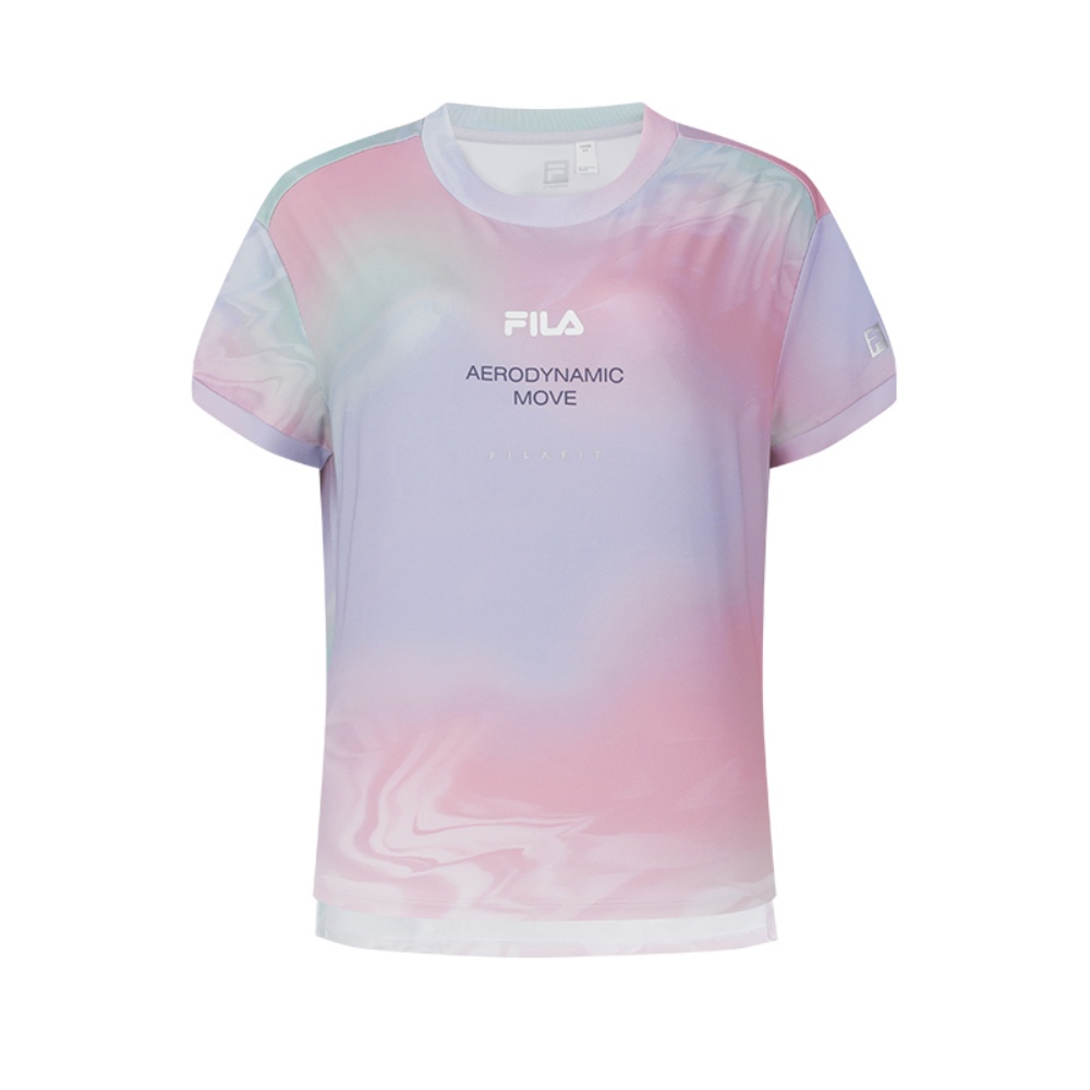 

Футболка для фитнеса женская с принтом по всей поверхности FILA, мультиколор