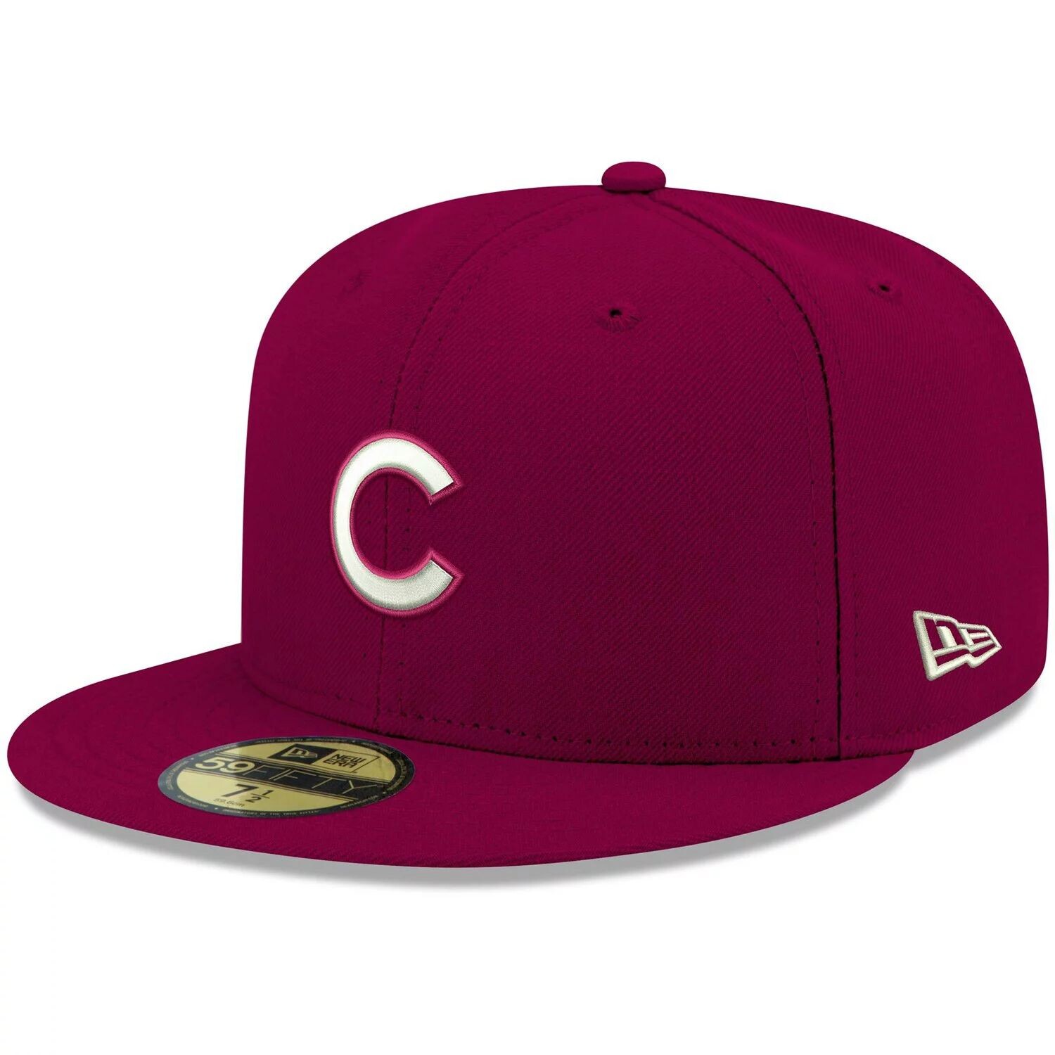 

Мужская кепка New Era Cardinal Chicago Cubs с логотипом, белая 59FIFTY, приталенная кепка