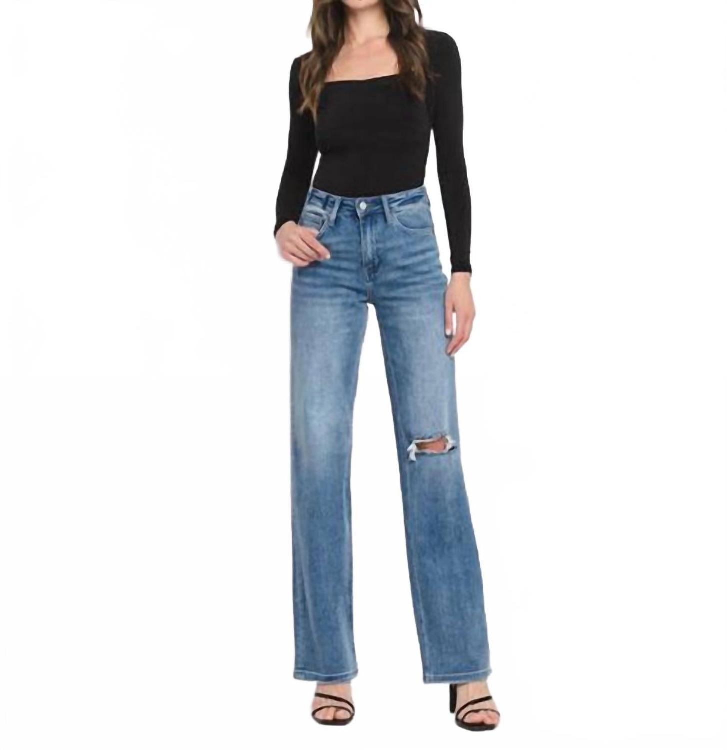 

Винтажные джинсы Leslie с высокой посадкой в цвете Crush VERVET BY FLYING MONKEY, Crush