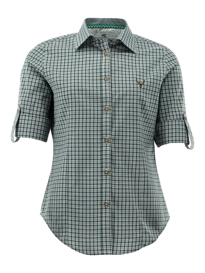 

Традиционная блузка Прами темно-зеленого цвета OS-Trachten