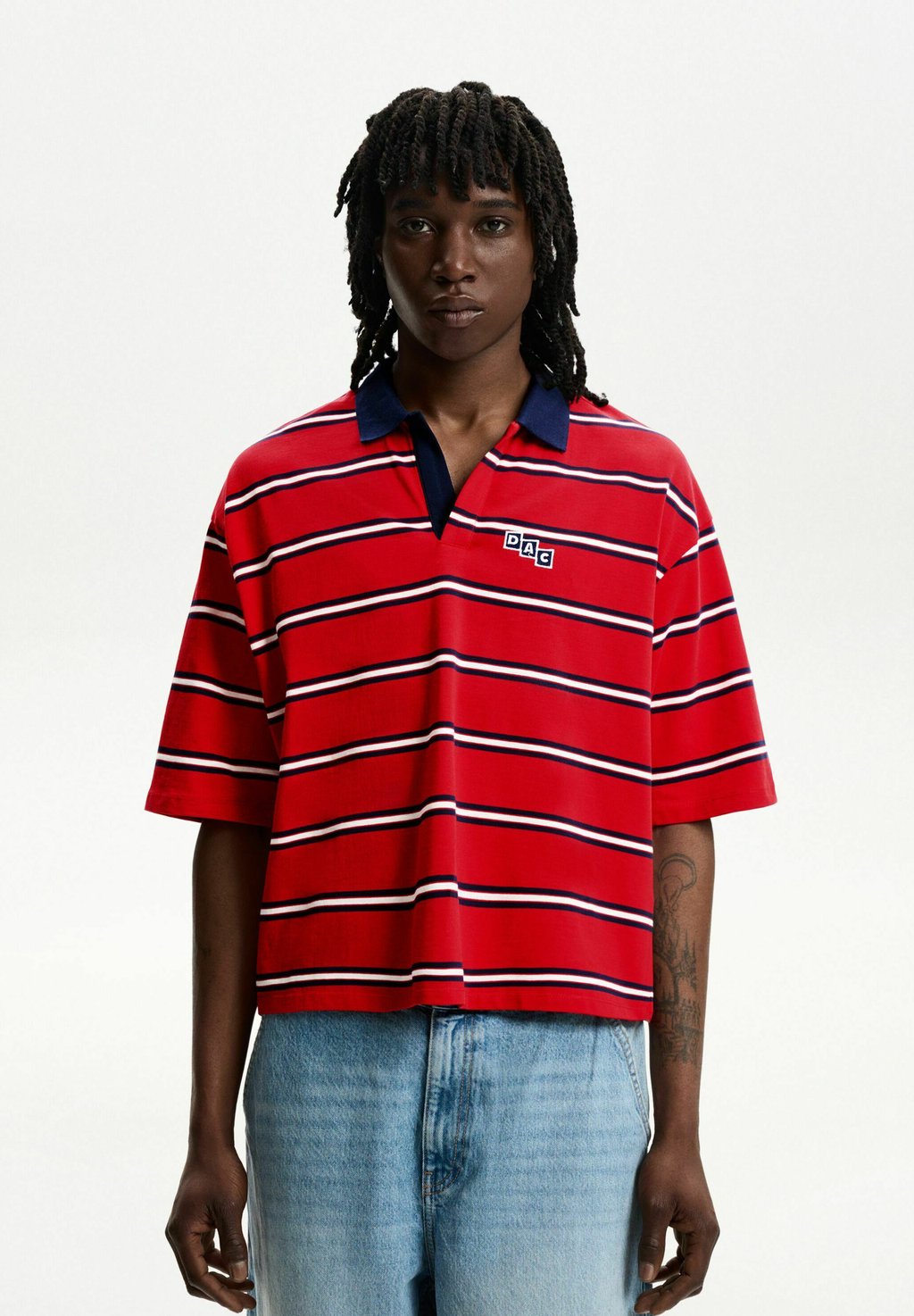 

Рубашка поло VARSITY WITH PATCH Bershka, красный
