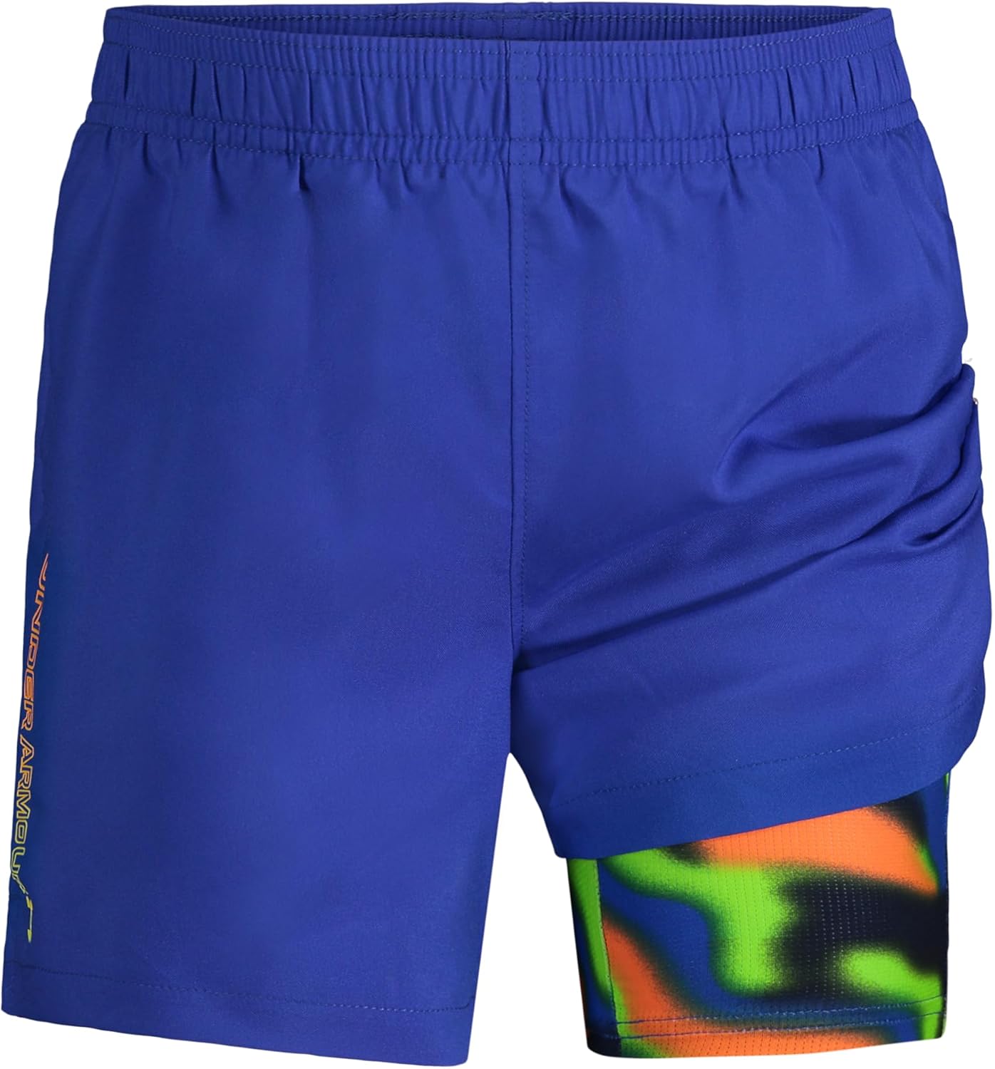 Короткие шорты Under Armour Boys Prototype, эластичный пояс, мягкие и удобные, 2 In 1 Short, Team Royal — фото 3