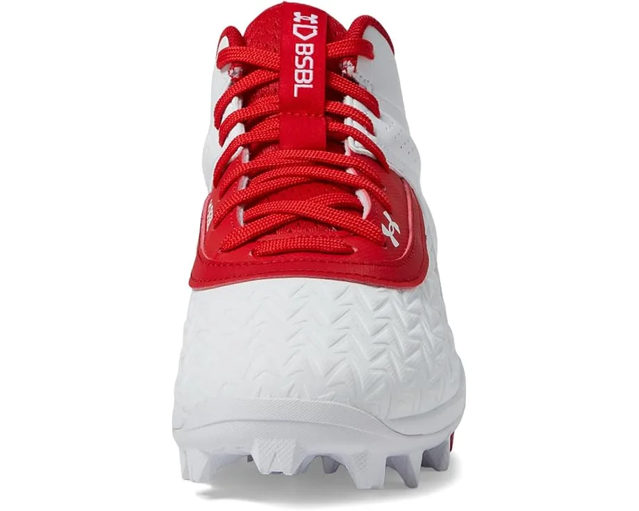 Кроссовки Under Armour Kids Leadoff Mid RM Jr. 3.0 (Toddler/Little Kid/Big Kid), Red/White/Red — фото 3