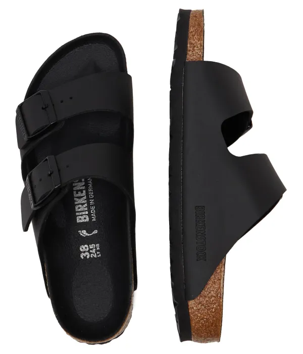 Аризона БФ тройные тапочки Narrow fit Birkenstock, черный — фото 4
