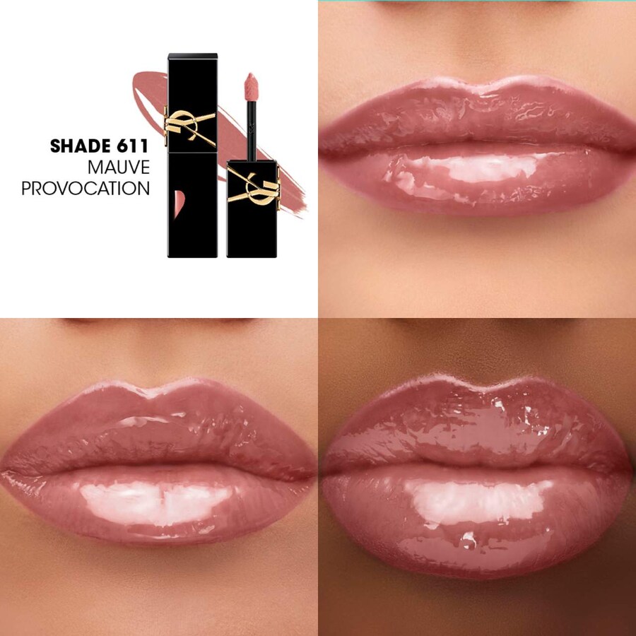 Помада-тинт The Inks Vinyl Cream High Shine Lip Stain Yves Saint Laurent, 0.18 oz /5.5 mL, 611 Mauve Provocation — фото 2