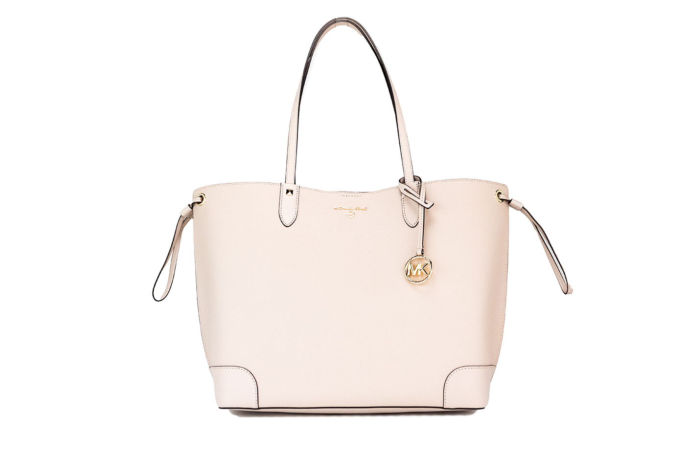 

Большая сумка-тоут Edith из нежно-розовой сафьяновой кожи с открытым верхом Michael Kors
