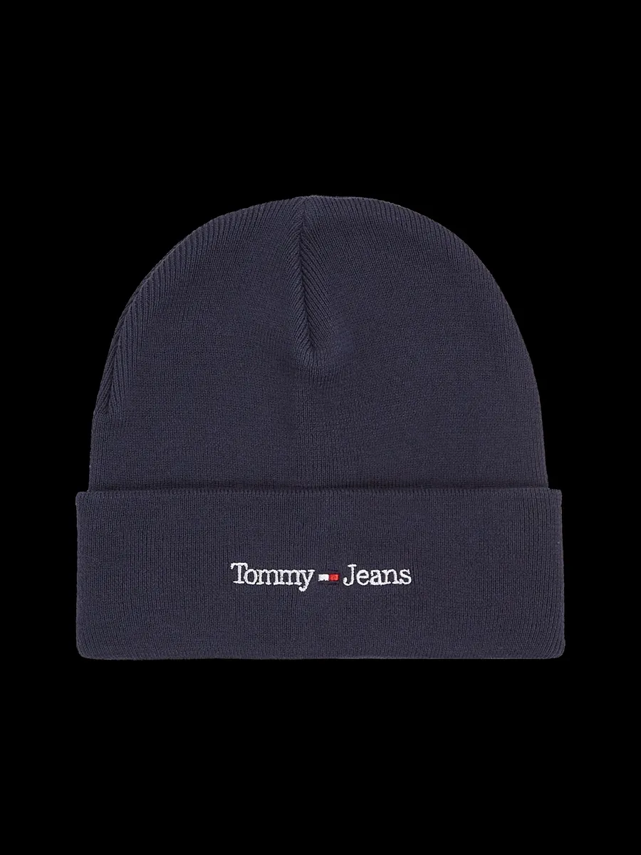 

Шапка-бини Tommy Jeans, классный стиль и согревающие свойства, цвет морской волны