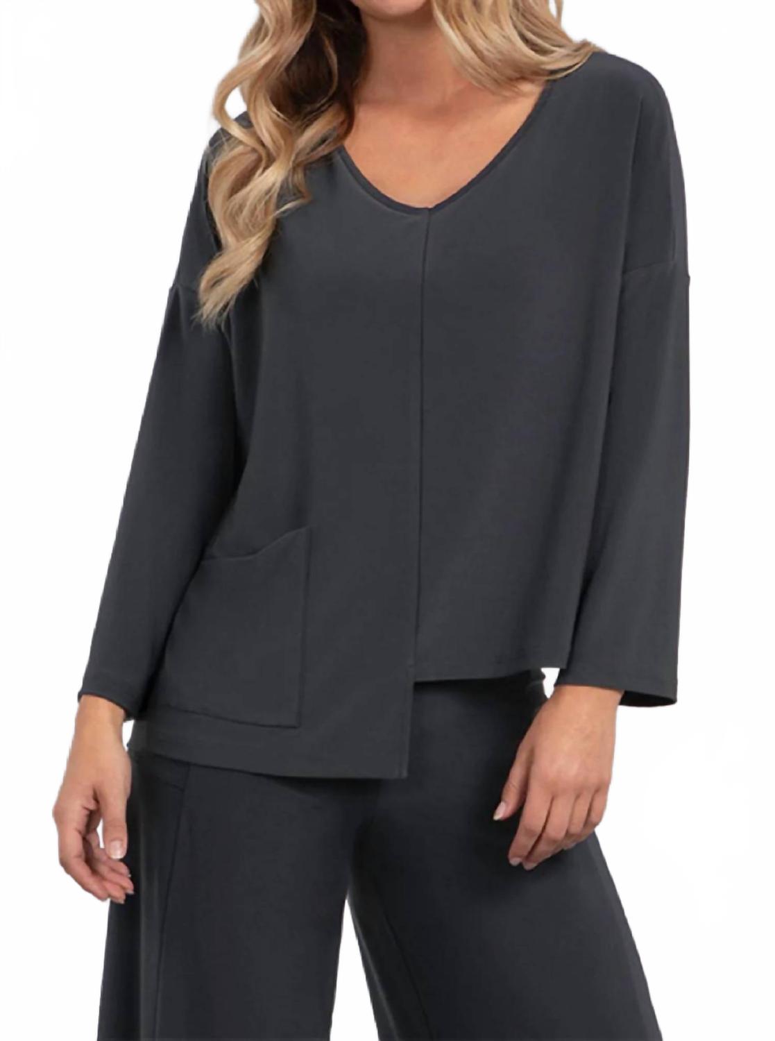 

Футболка Etch с V-образным вырезом в цвете графит Sympli, графитовый