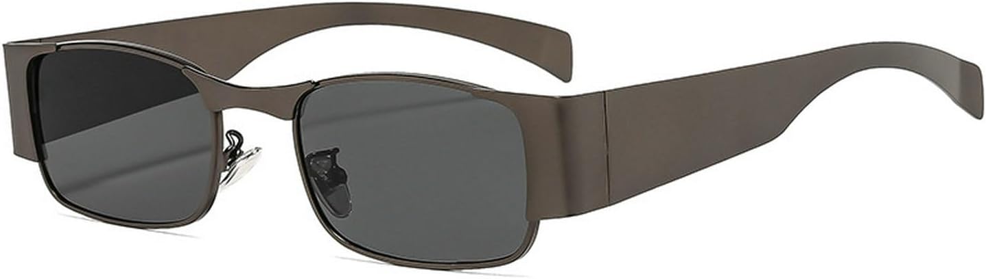 

Laureles Модные винтажные квадратные солнцезащитные очки в стиле Y2k для женщин, металлическая маленькая оправа, солнцезащитные очки для мужчин и женщин с защитой от УФ-излучения UV400, C2