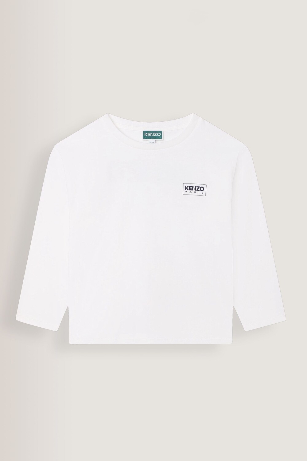 

Белая детская футболка Kenzo с длинными рукавами и логотипом на груди Kenzo, белый