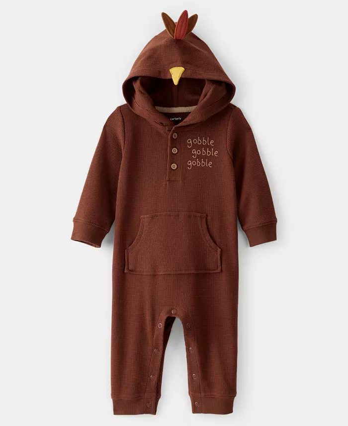 

Термокомбинезон с капюшоном Baby Turkey Carter's, коричневый