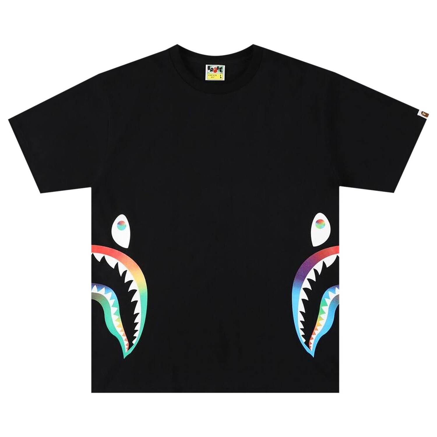 

Футболка BAPE Rainbow Side Shark, черная, Черный, Футболка BAPE Rainbow Side Shark, черная