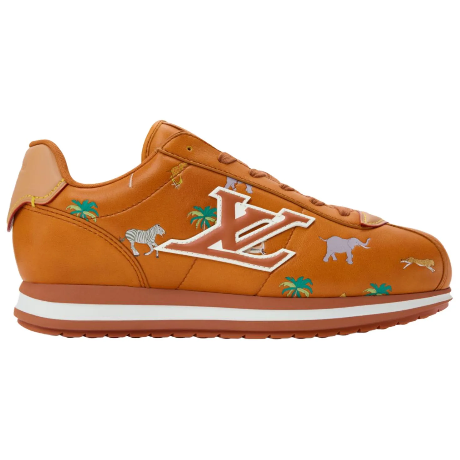 LOUIS VUITTON Кроссовки The Darjeeling Limited Collaboration Buttersoft Cow Leather Low top Casual мужские коричневые — фото 3