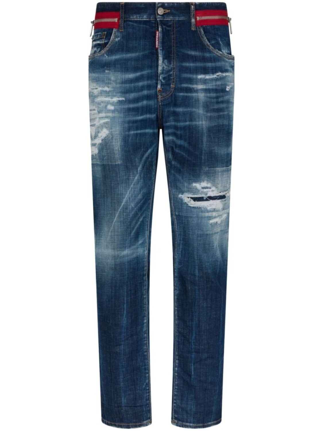 

Dsquared2 узкие джинсы с прорезями, синий