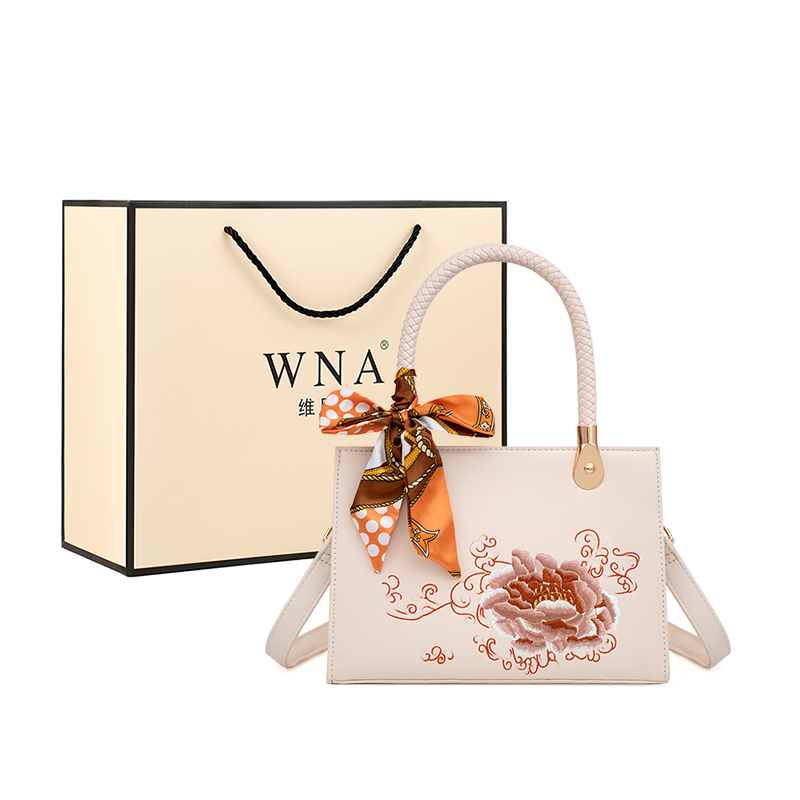 

Vigno Синтетическая кожа переносная одноплечевая маленькая квадратная сумка через плечо женская разноцветная, Ecru Peony