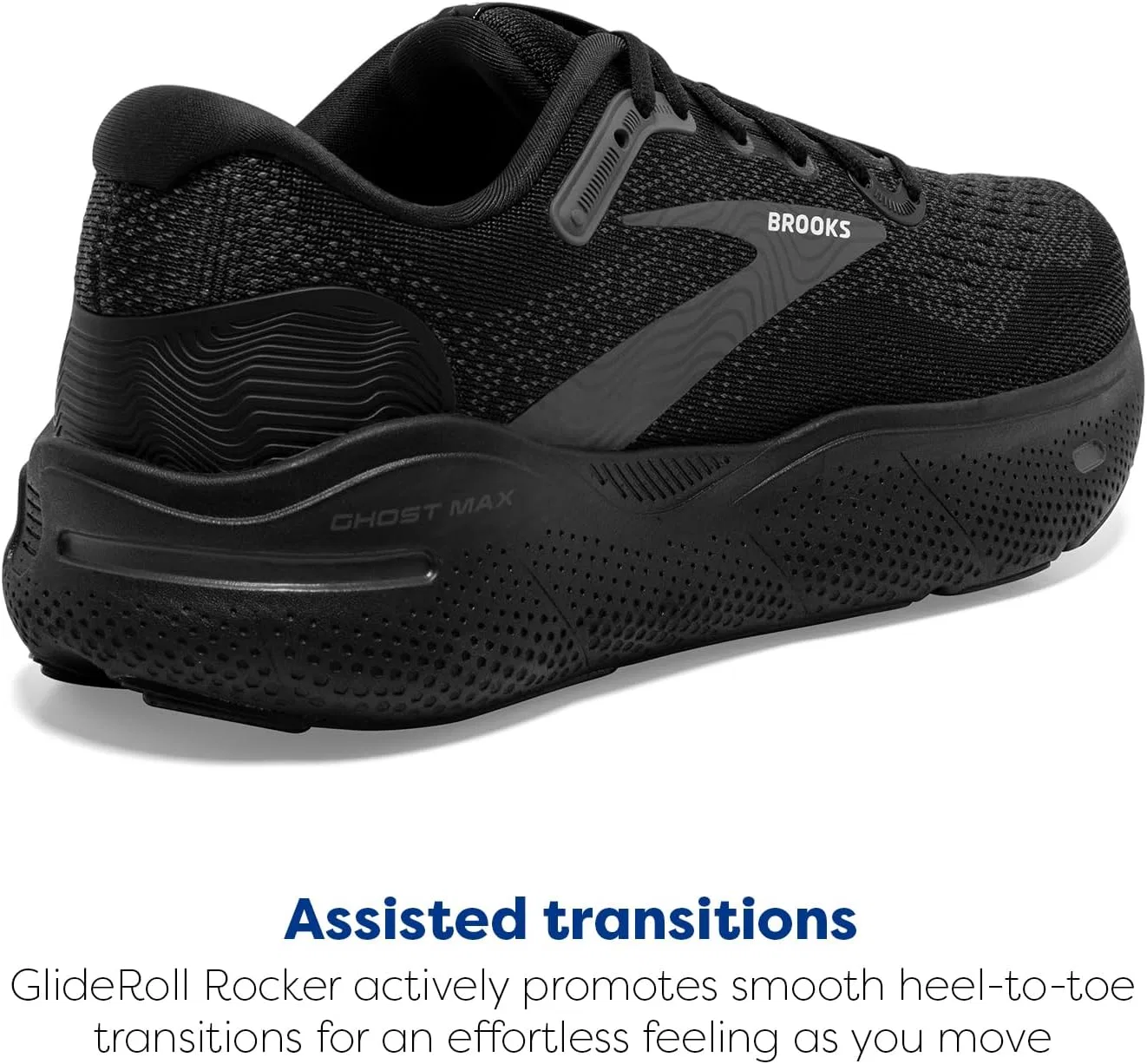 Мужские кроссовки Brooks Ghost Max, черный — фото 3
