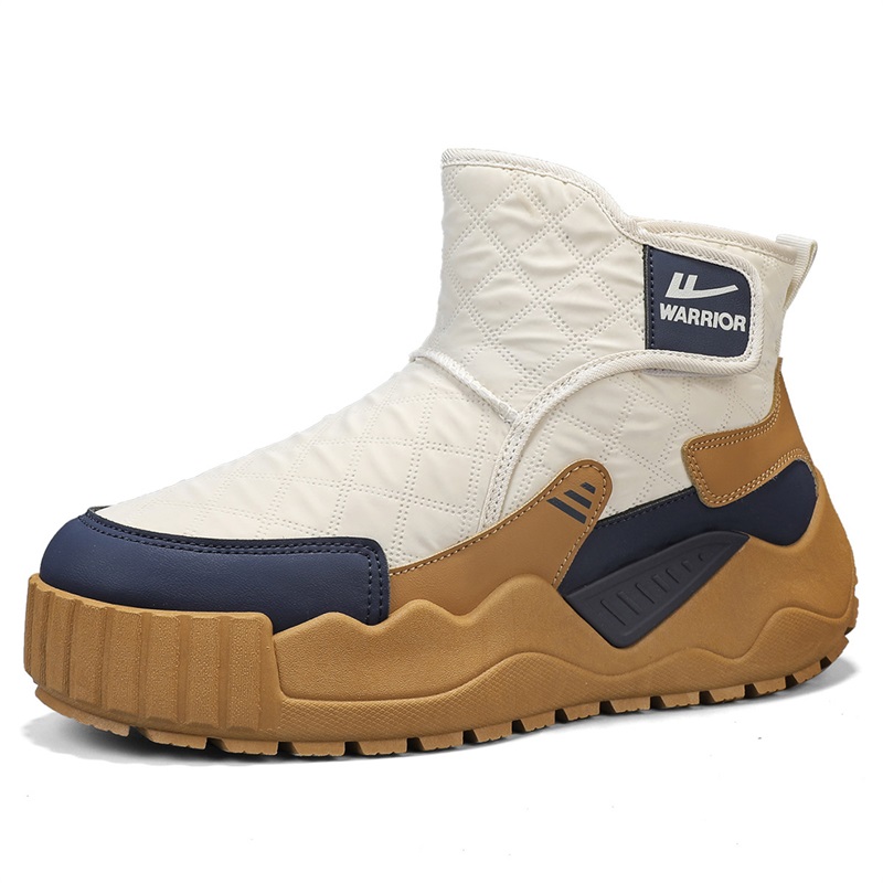 

WARRIOR Теплые, износостойкие, нескользящие, короткие зимние ботинки для мужчин, бежевого цвета, хаки, темно-синего цвета