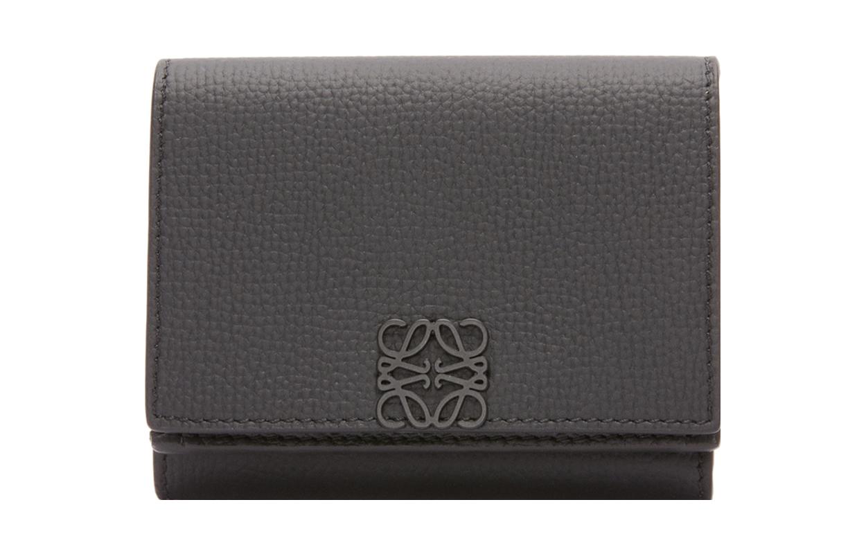 LOEWE Женский бумажник из галантерейной кожи черный — фото 2