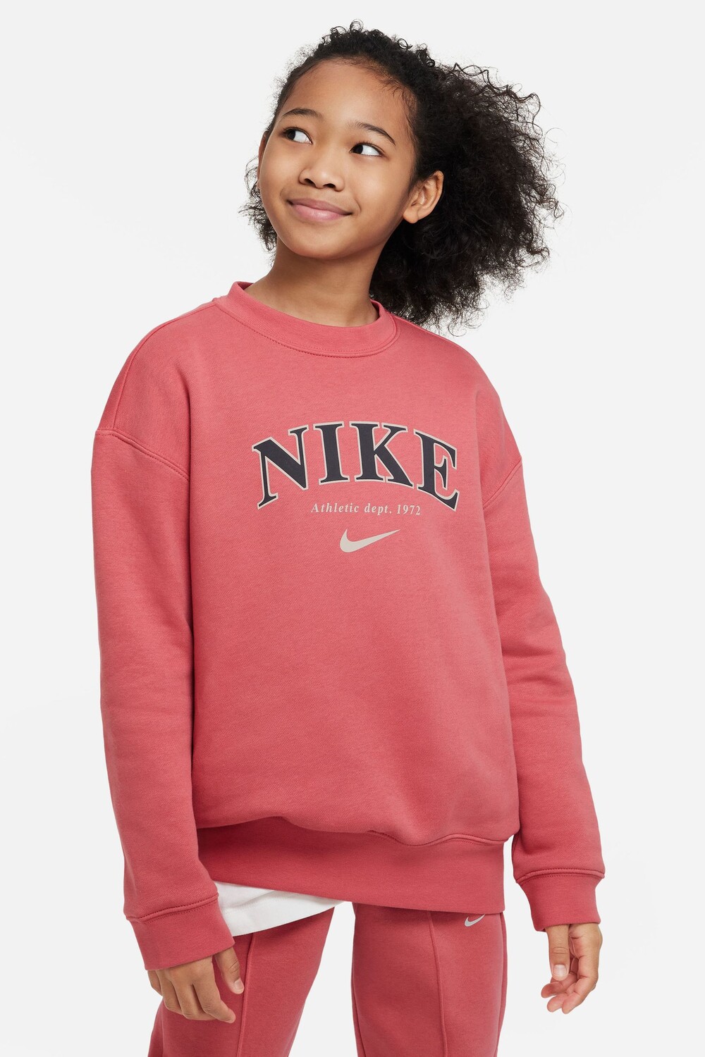 

Трендовый флисовый свитшот Nike, розовый