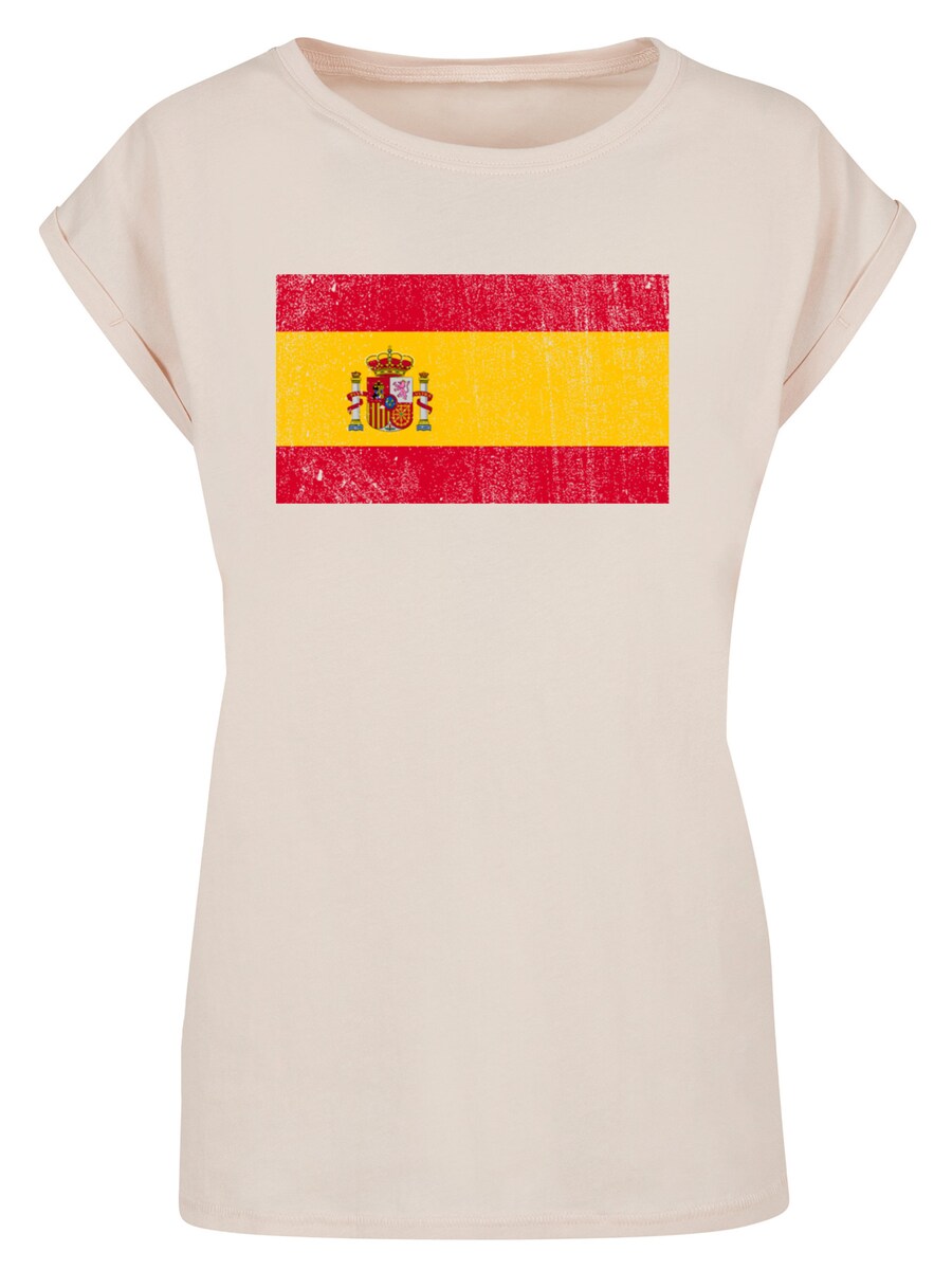

Рубашка F4NT4STIC Spain Spanien Flagge distressed, песочный