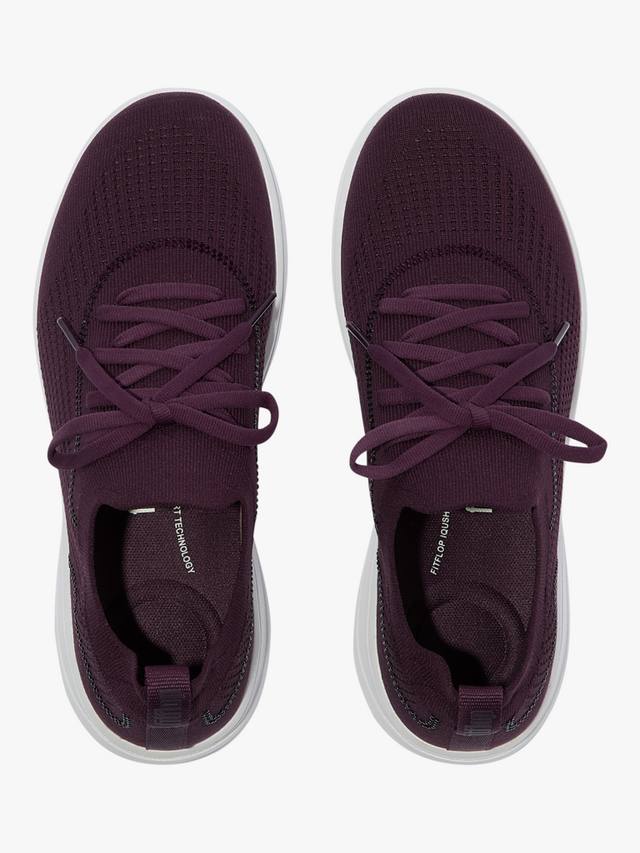 Super-Q Crystal Trim вязаные кроссовки на шнуровке FitFlop, Plumberry — фото 4