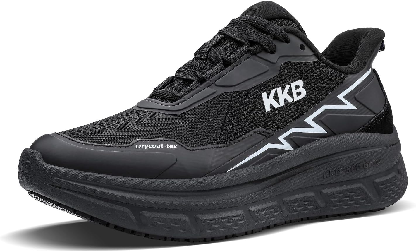 

Мужская водонепроницаемая рабочая обувь с нескользящей подошвой, слипоны-кроссовки для кухни, ресторанов, шеф-поваров и медсестер с поддержкой свода стопы, ортопедические Kkb Oil-Safe Grip, черный