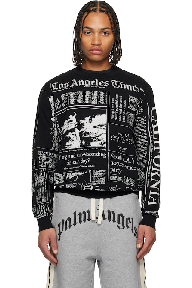 

Palm Angels Черный свитер LA Times Edition