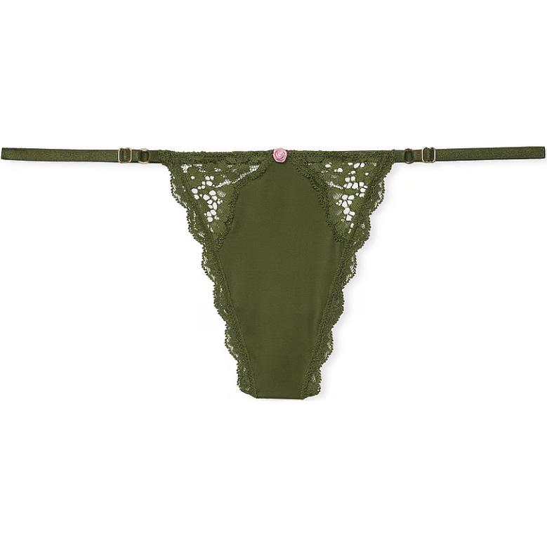 Женское стринги Victoria's Secret, 1 упаковка (Лесная зелень)