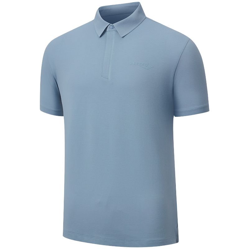 

Saucony SS25 Футболка-поло мужская Mood Blue, Синий, Saucony SS25 Футболка-поло мужская Mood Blue