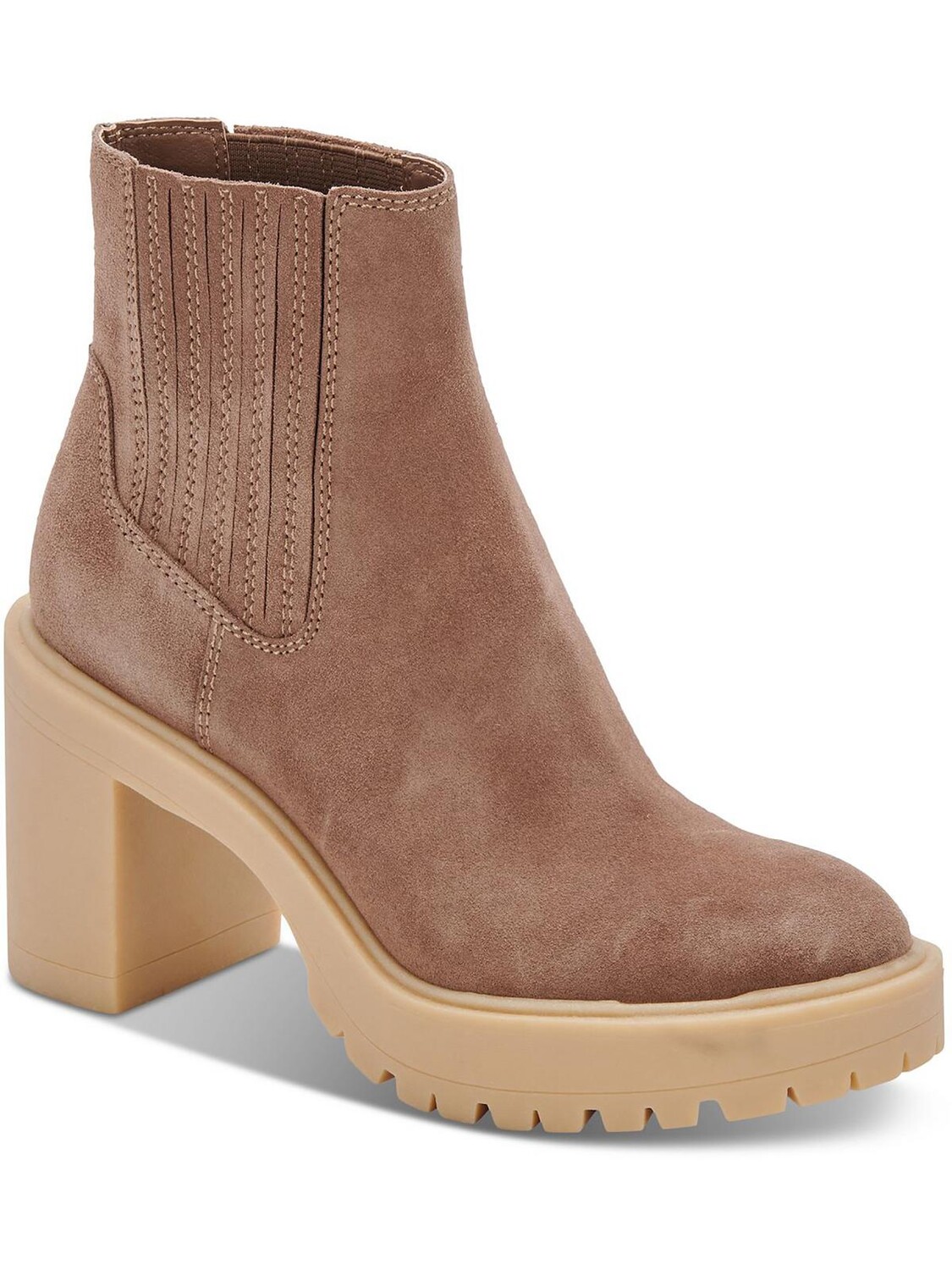 

Женские ботинки челси с круглым носком Caster Dolce Vita, цвет Mushroom Suede