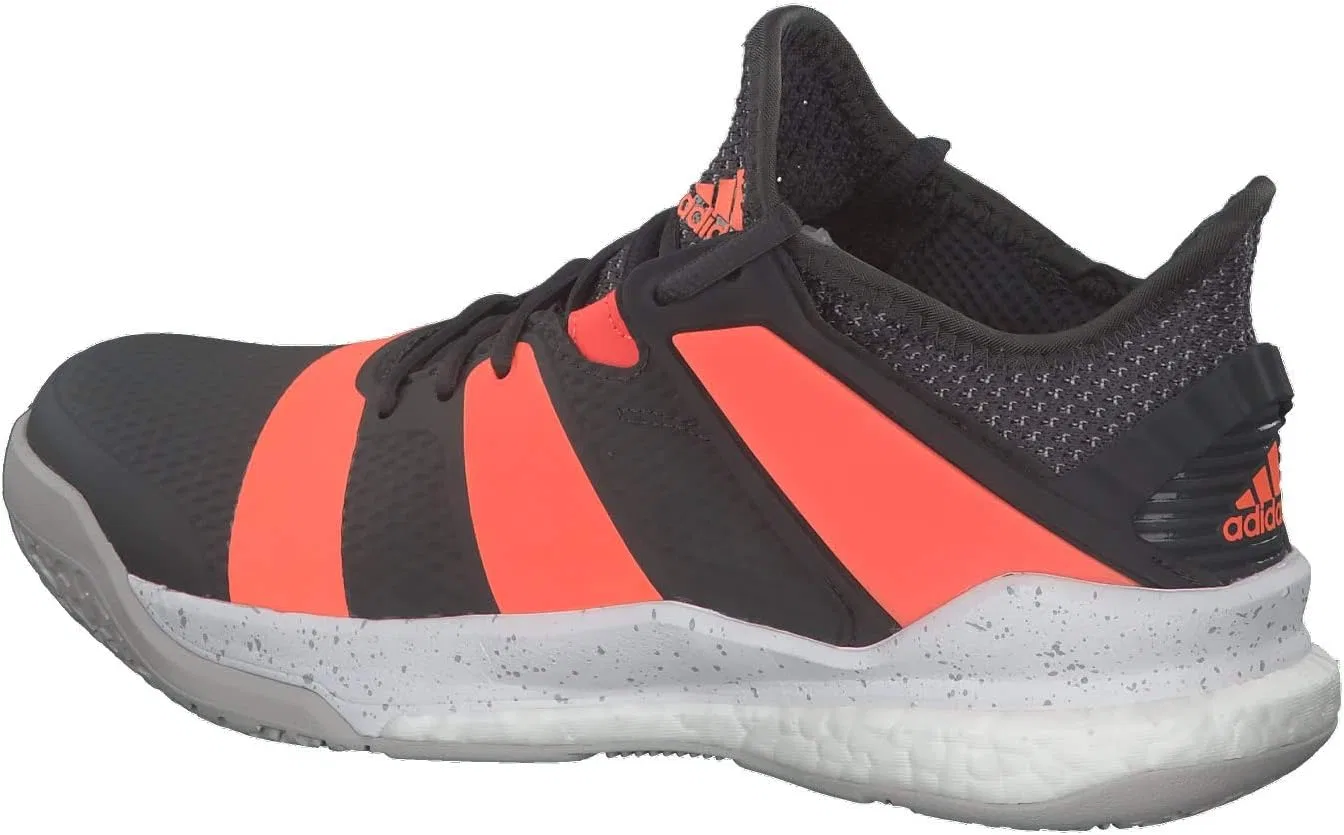 Мужские гандбольные кроссовки Adidas Stabil X, Grey Signal Coral Grey — фото 3