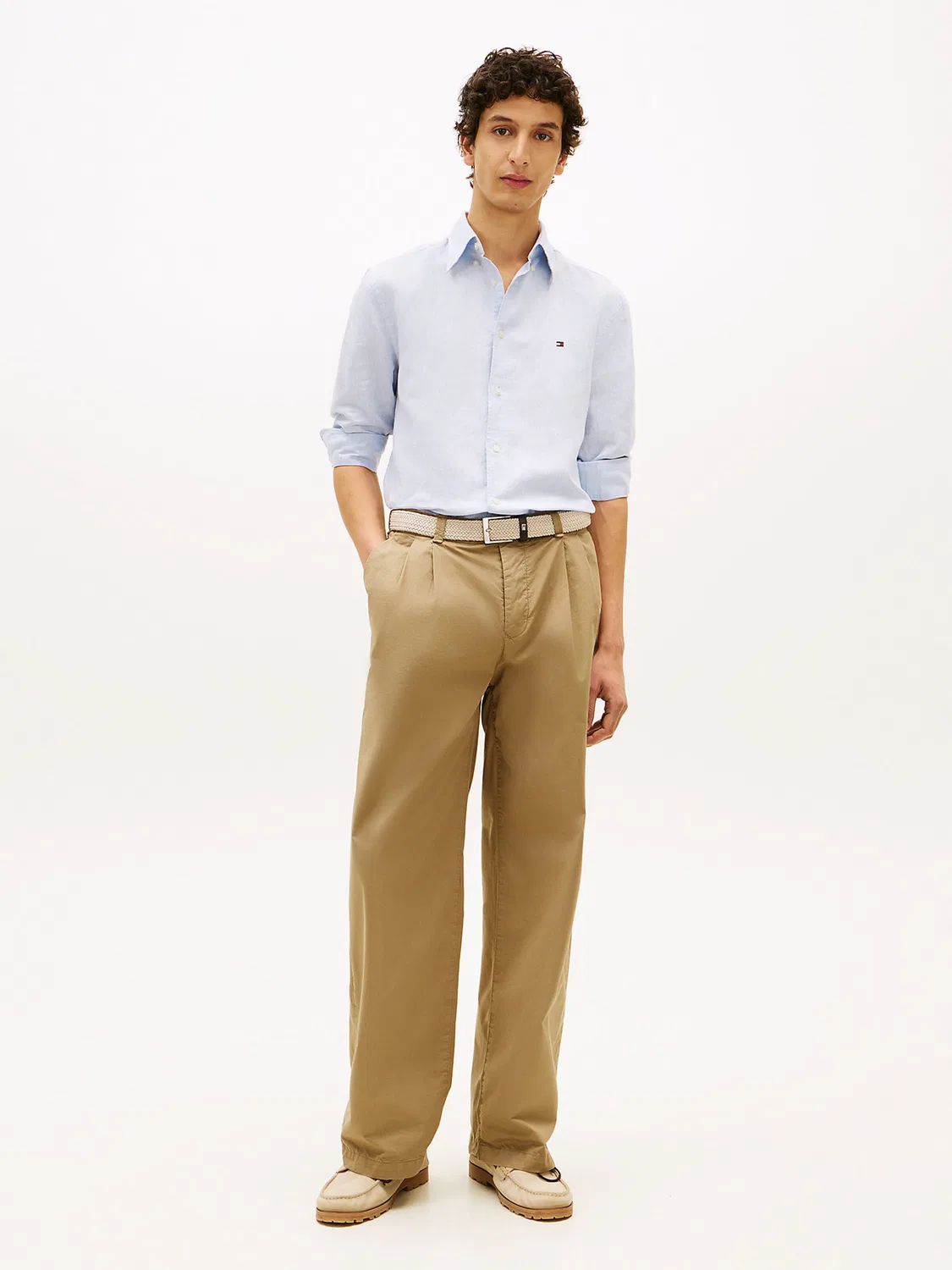 Рубашка на пуговицах стандартного кроя Tommy Hilfiger, Light Blue — фото 3